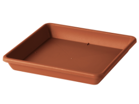 Podložka Quadro Day terracotta pre 45x45 kvetináč